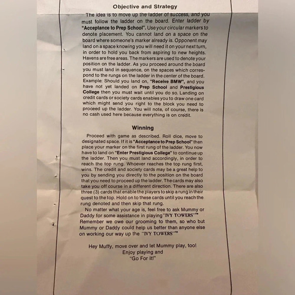 "Ivy Towers: The Game Of Preppism" 1981 vintage board game - Picture 15 of 15